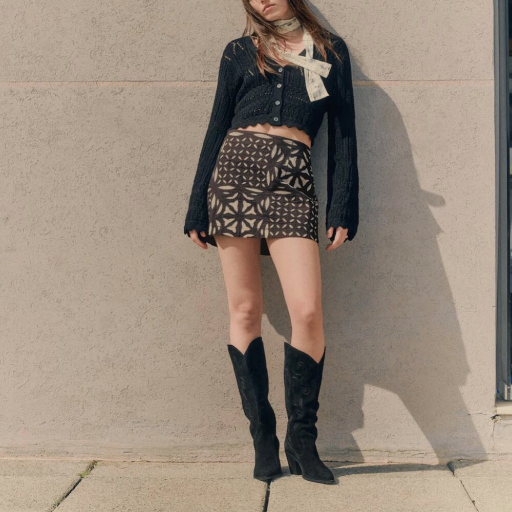 Mango, Cowboy leather boots, worn once.